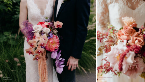 2 Bright colour wedding bouquet ideas